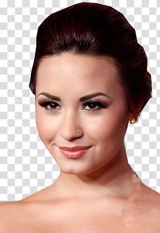 Demi Lovato, woman's face transparent background PNG clipart