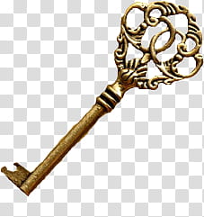 gold skeleton key transparent background PNG clipart