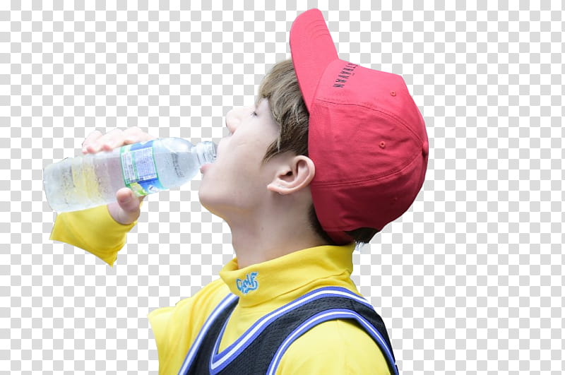 BTS BTS x Dispatch, man drinking bottled water transparent background PNG clipart
