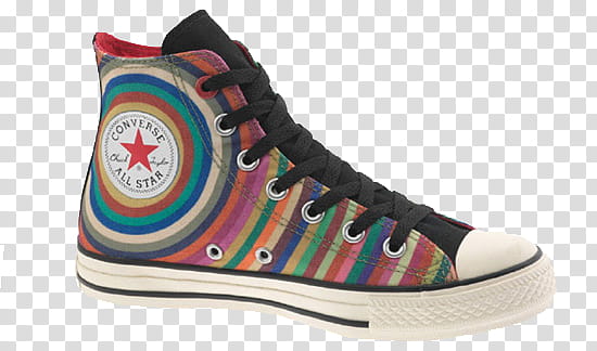 converse, blue, red, and green striped Converse All Star high-top sneaker transparent background PNG clipart