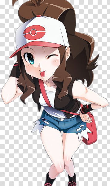 Touko/Hilda/White Pokemon Black and white render  transparent background PNG clipart