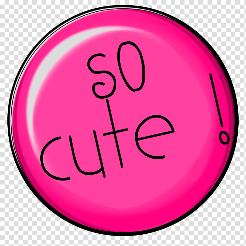 So Cute , round pink so cute! illustration transparent background PNG clipart