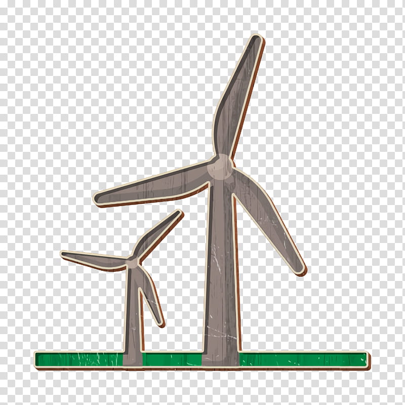 Climate Change icon Wind icon Wind energy icon, Wind Turbine, Windmill, Table, Furniture, Machine, Metal transparent background PNG clipart