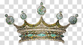 Crowns s, teal jeweled gold-colored crown transparent background PNG clipart