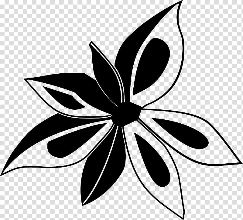Black And White Flower, Anise, Star Anise, Spice, True Cinnamon Tree, Food, Clove, Blackandwhite transparent background PNG clipart