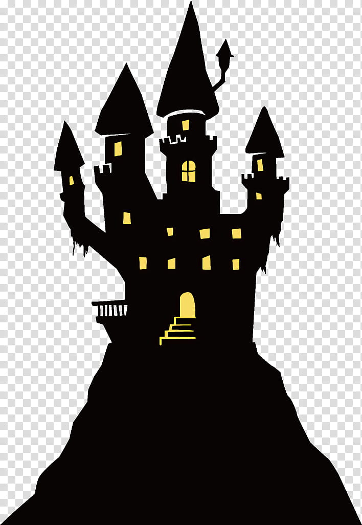 haunted house halloween haunted halloween, Halloween , Silhouette, Castle transparent background PNG clipart
