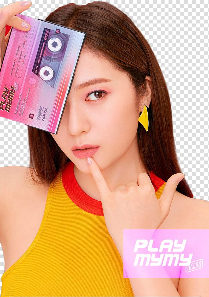 Krystal F x Play MyMy, woman holding pink and purple box transparent background PNG clipart