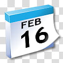 WinXP ICal, February  calendar illustration transparent background PNG clipart