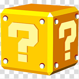 Super Mario Icons, square yellow box with question mark illustration ...