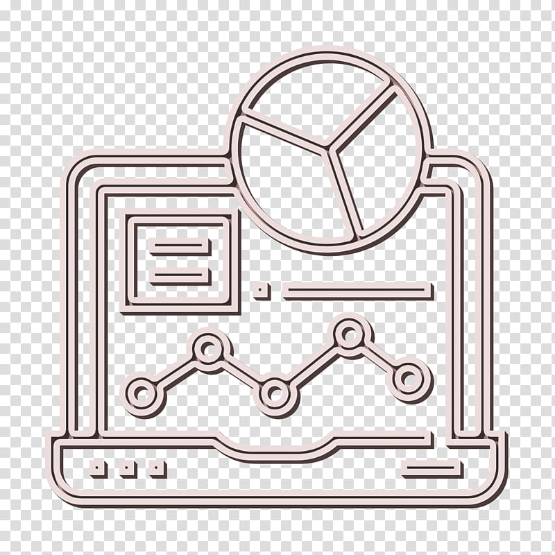 Report icon Laptop icon Content Marketing icon, Line Art, Coloring Book transparent background PNG clipart