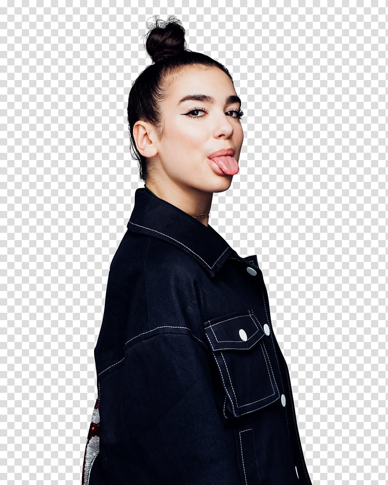 Dua Lipa, Dua Lipa sticking out tongue transparent background PNG clipart