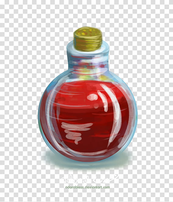 Life potion level   point OPEN, illustration of red filled bottle with cork transparent background PNG clipart