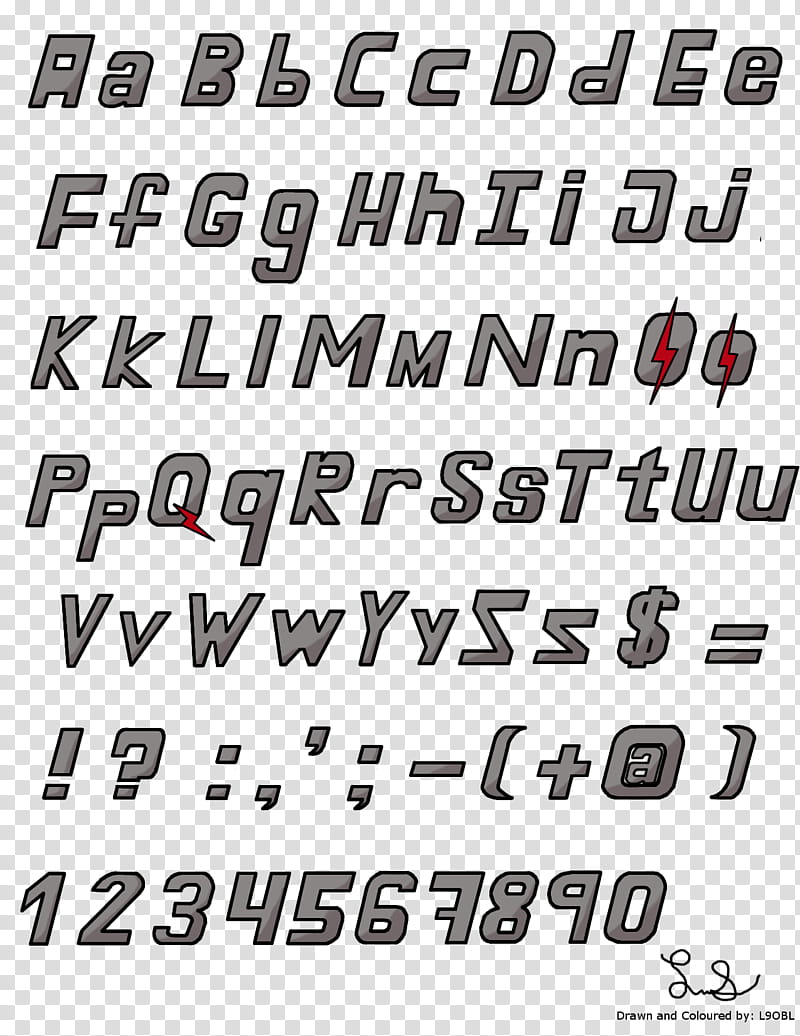 Fallout Equestria Font, gray alphabet letters transparent background PNG clipart