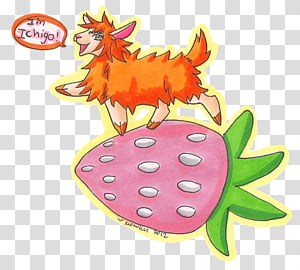 Ichigo! as a llama/sheep transparent background PNG clipart thumbnail