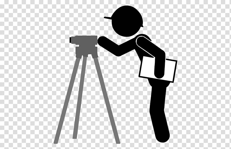 Camera Silhouette, Surveyor, Theodolite, Traverse, Civil Engineering, Geodesy, Tripod, Total Station transparent background PNG clipart
