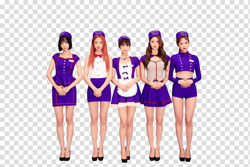 EXID, women's white-and-purple dresses transparent background PNG clipart