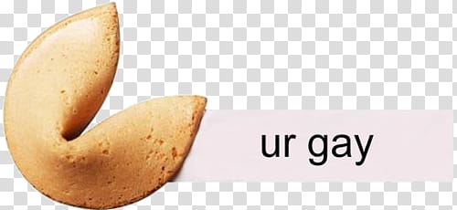 , fortune cookie with ur gay text overlay transparent background PNG clipart