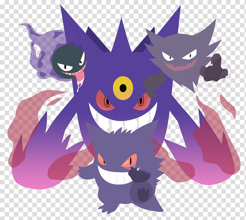 Gengar Family Pokemon, Pokemon Gengar, Gastly and Hunter graphics transparent background PNG clipart