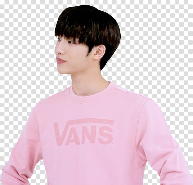 NCT , man in pink Vans sweatshirt illustration transparent background PNG clipart