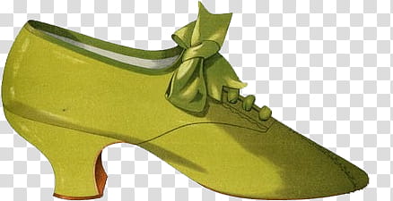 vintagefloral pk, green chunky heeled pump illustration transparent background PNG clipart