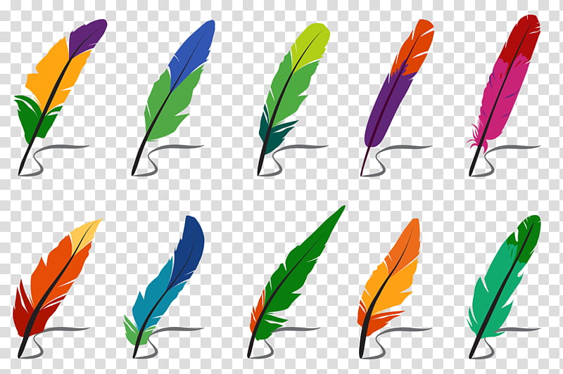 Bird, Plumas De Colores, Feather, Quill, Leaf, Wing, Line, Material transparent background PNG clipart