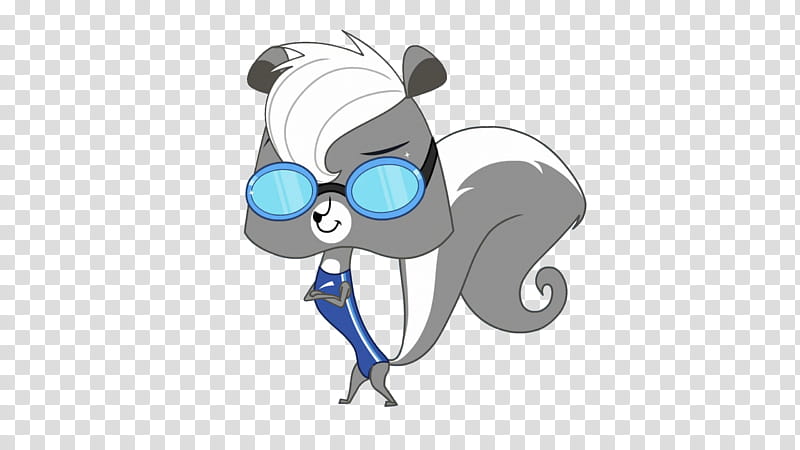 REQUEST Pepper Clark Summer Sensations , gray and white skunk cartoon character transparent background PNG clipart