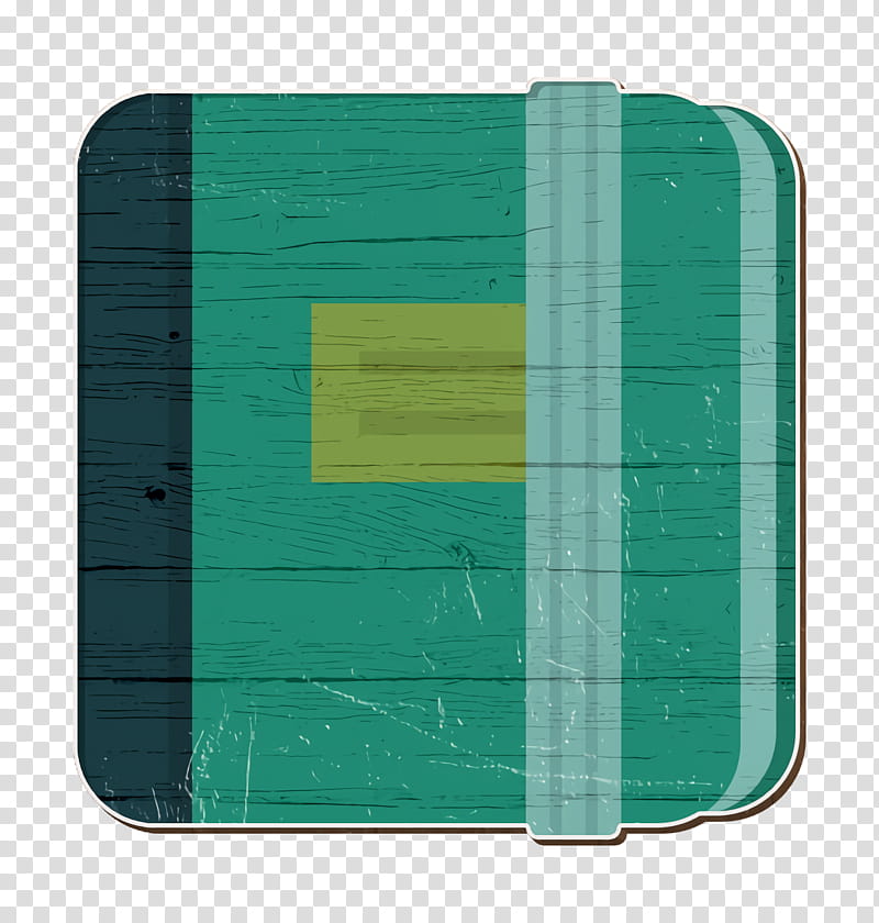 Basic Flat Icons icon Agenda icon Notebook icon, Green, Turquoise, Aqua, Yellow, Teal, Rectangle, Square transparent background PNG clipart