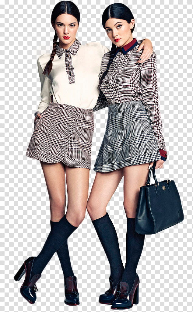 Kendall y Kylie Jenner ,  transparent background PNG clipart