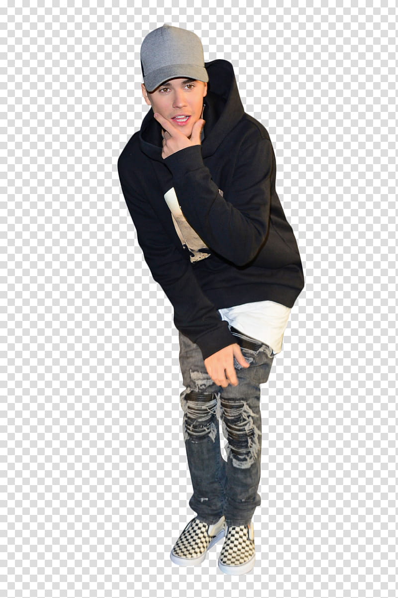 Justin Bieber , ducking Justin Bieber wearing black hoodie transparent background PNG clipart