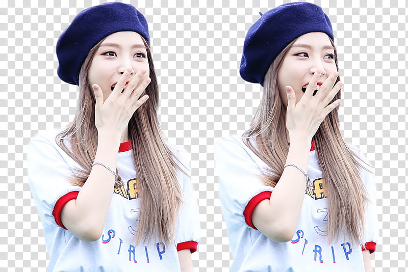 RENDER  S MOONBYUL MAMAMOO, woman wearing beret transparent background PNG clipart