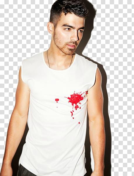 man wearing white tank top transparent background PNG clipart