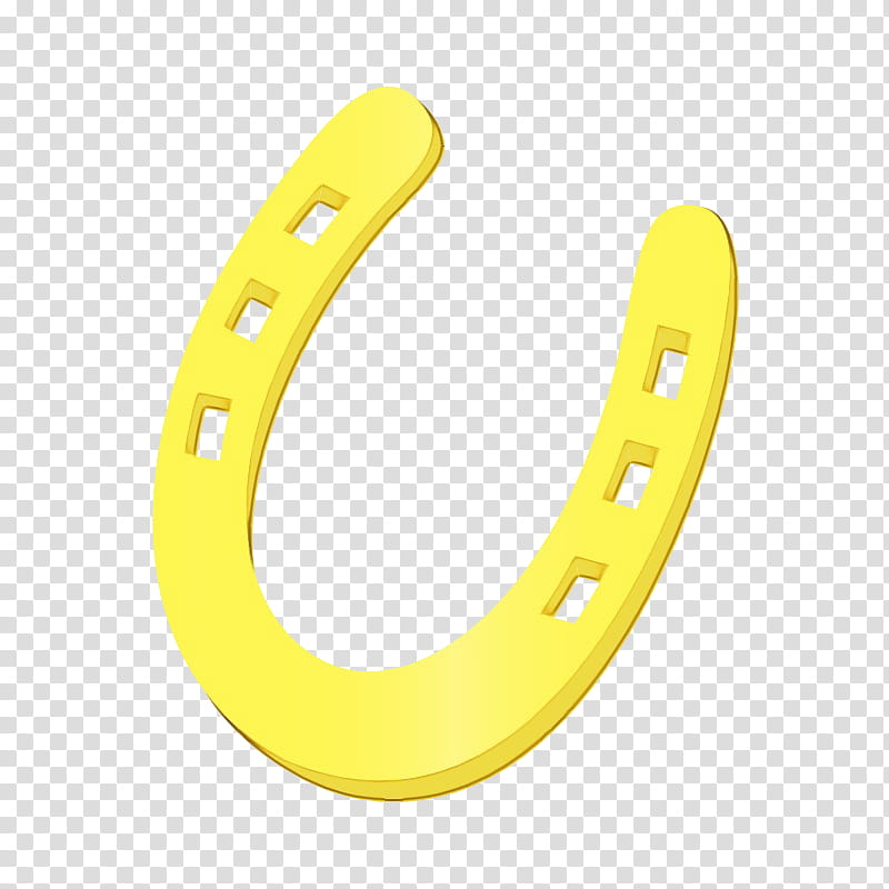 yellow horseshoe fashion accessory banana smile, Watercolor, Paint, Wet Ink, Jewellery, Horse Supplies transparent background PNG clipart