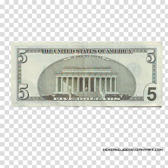 MONEY, back view of  U.S. dollar banknote transparent background PNG clipart