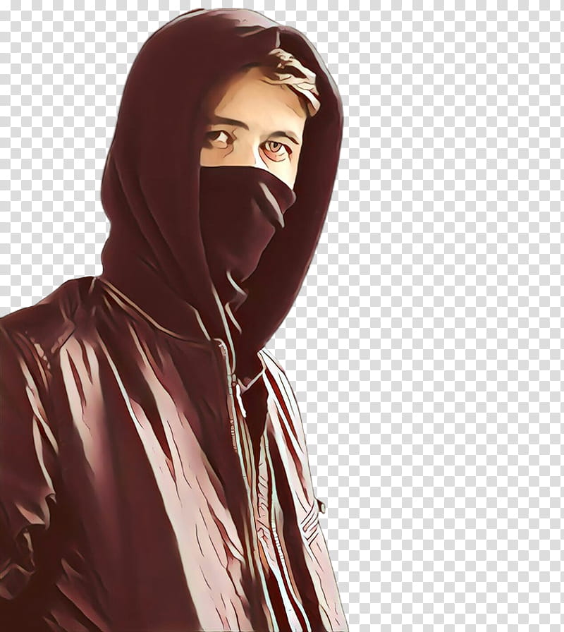 People, Alan Walker, Norwegian DJ, Man, Hoodie, Maroon, Neck, Outerwear transparent background PNG clipart