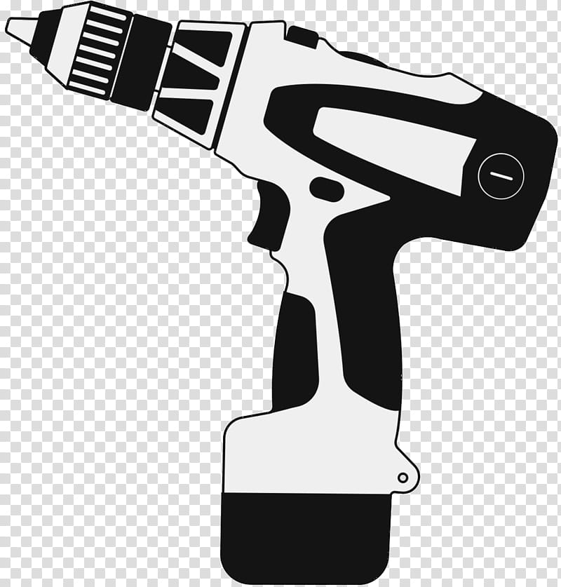 Gun, Black White M, Line, Angle, Weapon, Black M, Handheld Power Drill, Impact Wrench transparent background PNG clipart