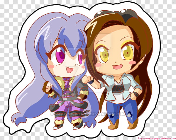 BBOC: Ayla n Mary chibis transparent background PNG clipart