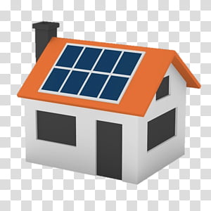 solar powered home clipart white background