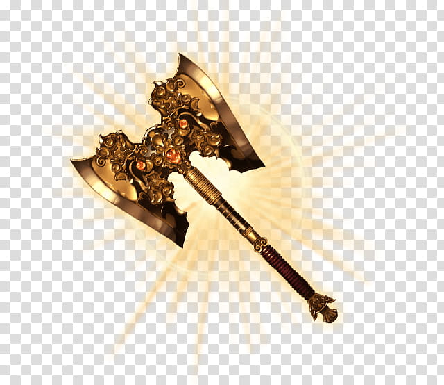 Golden, Granblue Fantasy, Weapon, Axe, Battle Axe, Sword, Gamewith, Spear transparent background PNG clipart