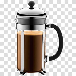 clear glass coffee press illustration transparent background PNG clipart