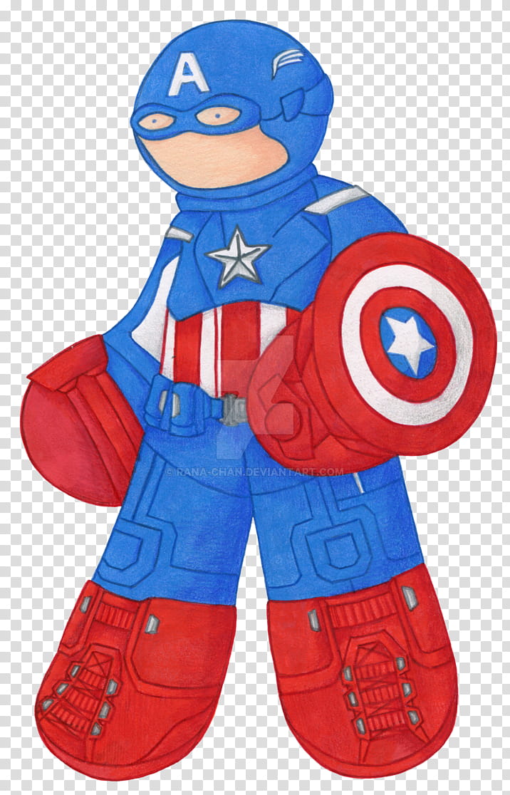Captain America Plushie transparent background PNG clipart