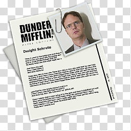 The Office Collection, Dwight Schrute transparent background PNG clipart