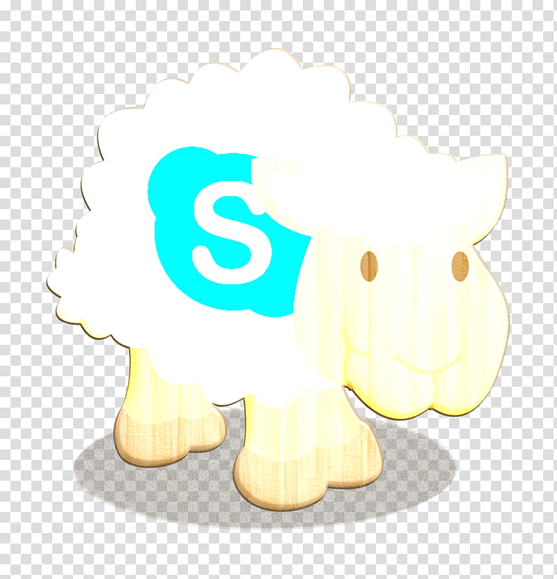 sheep icon skype icon social network icon, Head, Cartoon, Snout, Logo, Sticker transparent background PNG clipart