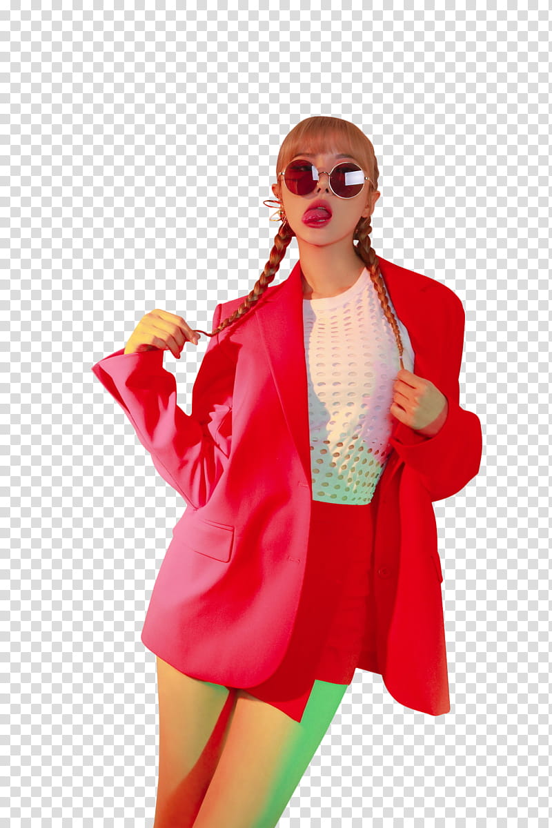 EXID , woman doing tongue out transparent background PNG clipart