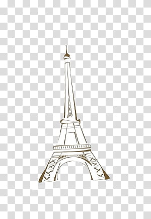 Paris, Eiffel tower sketch transparent background PNG clipart thumbnail