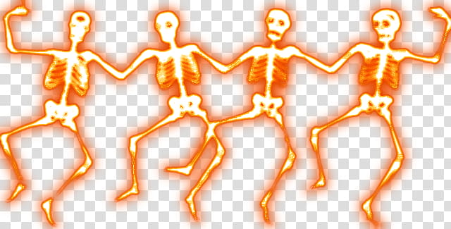 Halloween , four skeleton light transparent background PNG clipart
