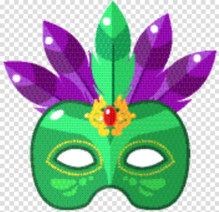 Green Leaf, Mask, Purple, Violet, Mardi Gras, Costume, Costume Accessory, Headgear transparent background PNG clipart