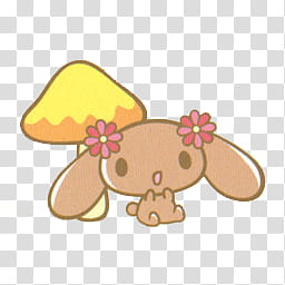 Iconos Cinnamoroll, Cinnamoroll By; MinnieKawaiitutos (), brown bunny with mushroom illustration transparent background PNG clipart