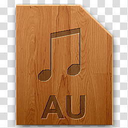 Wood icons for sound types, au, music player transparent background PNG clipart