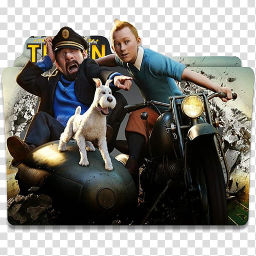 The Adventures of Tintin  Folder Icon , DAY..U () transparent background PNG clipart