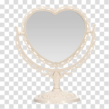 watchers, heart glass mirror with gold frame transparent background PNG clipart